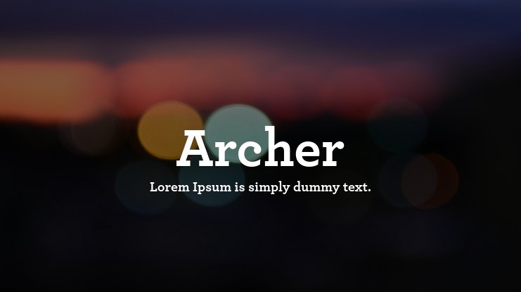 free archer font for mac